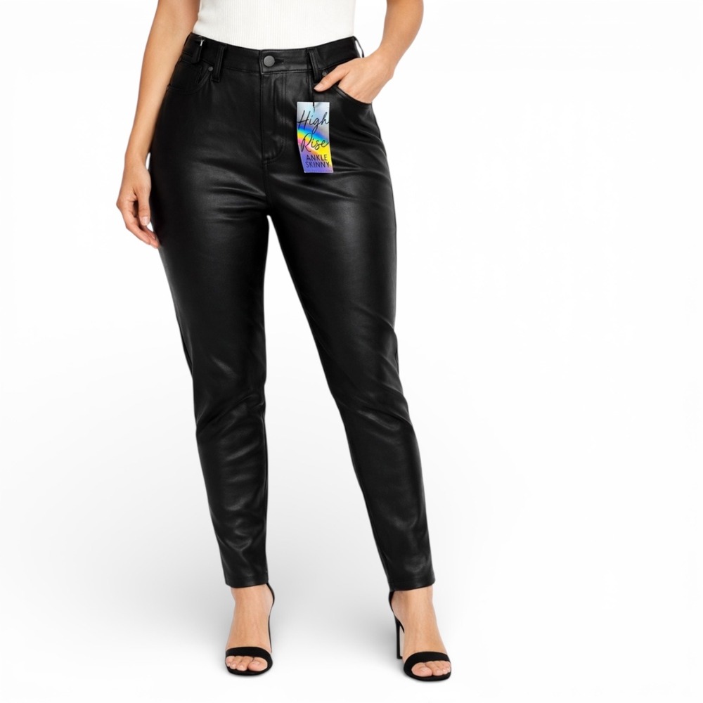 Celebrity Pink High Rise Ankle Skinny Pants Black Coated CJ21386PP Womens‎ 11/30